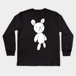 White Rabbit Bunny Doll Keychain Style Meiruko Kids Long Sleeve T-Shirt